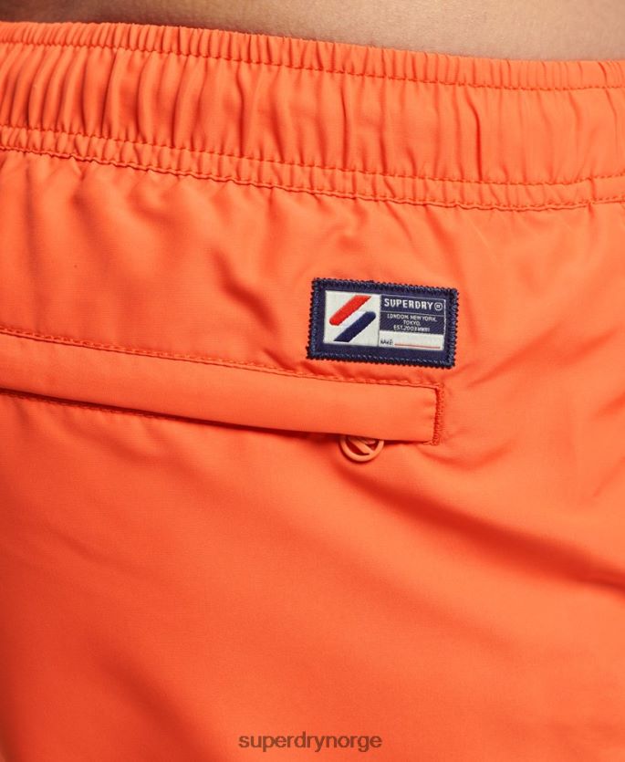 Superdry oransje klær 86P46D429 kode essensielle 15 tommers resirkulerte badeshorts menn