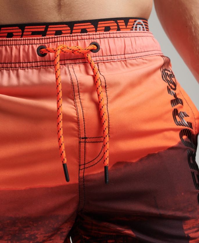 Superdry oransje klær 86P46D438 statlige volley badeshorts menn