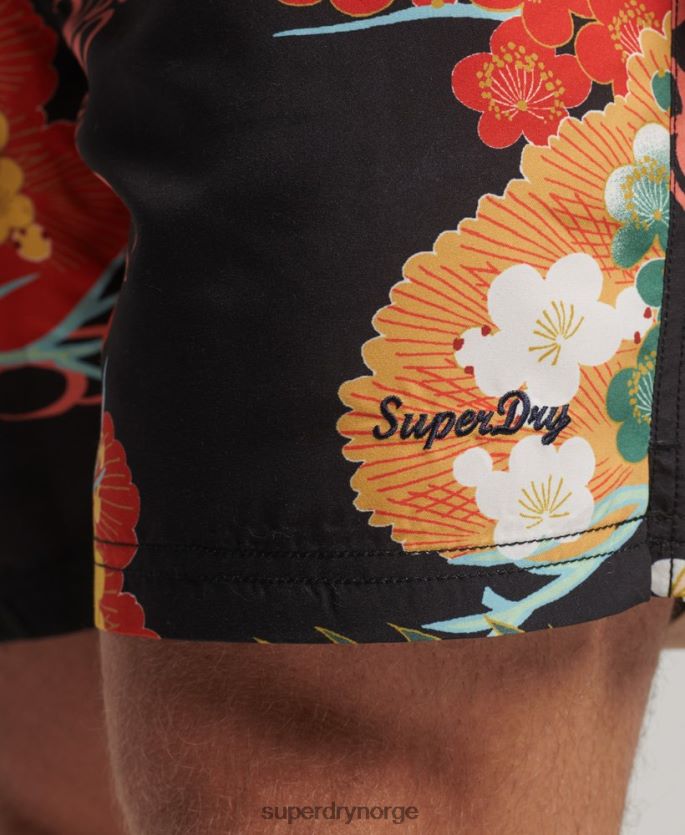 Superdry rød klær 86P46D393 Hawaiian resirkulert badeshorts menn