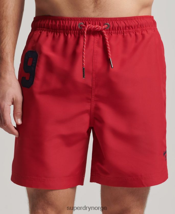 Superdry rød klær 86P46D402 polo resirkulerte badeshorts menn