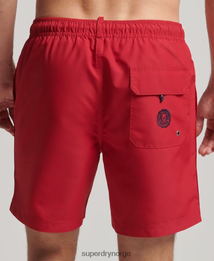 Superdry rød klær 86P46D402 polo resirkulerte badeshorts menn