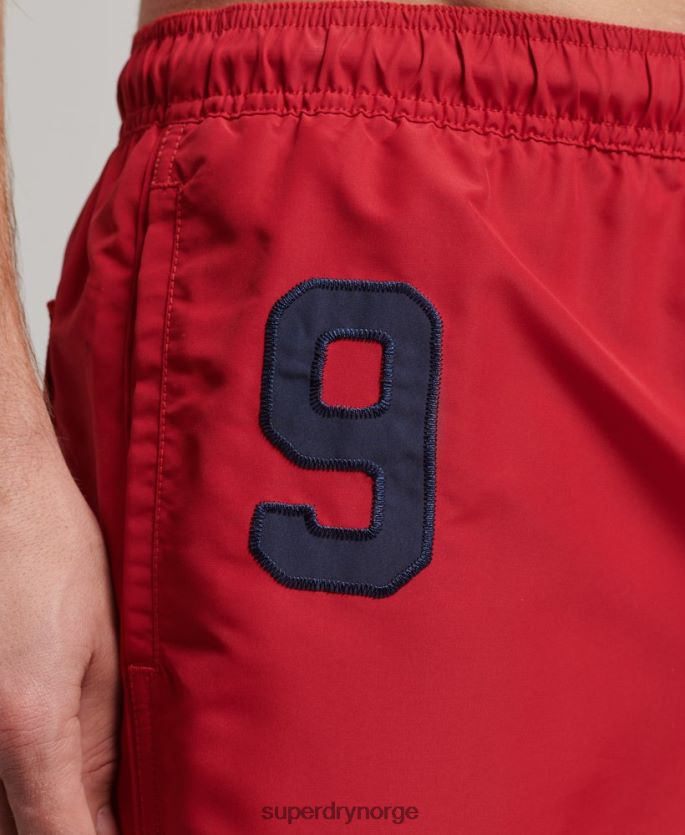 Superdry rød klær 86P46D402 polo resirkulerte badeshorts menn