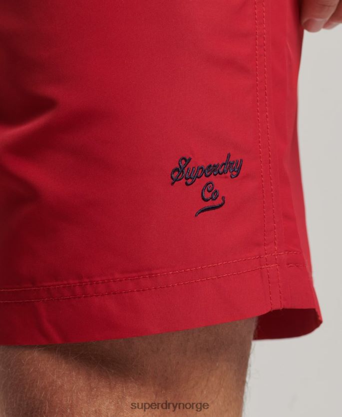 Superdry rød klær 86P46D402 polo resirkulerte badeshorts menn