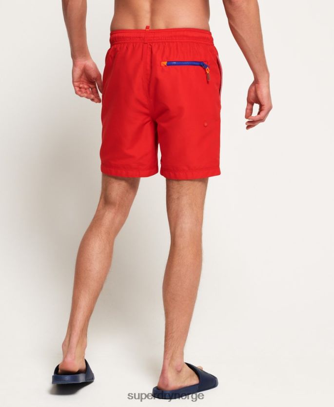 Superdry rød klær 86P46D6499 vannpolo badeshorts menn
