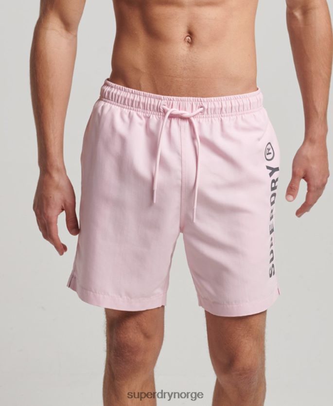Superdry rosa klær 86P46D405 core sport 17 tommers resirkulerte badeshorts menn