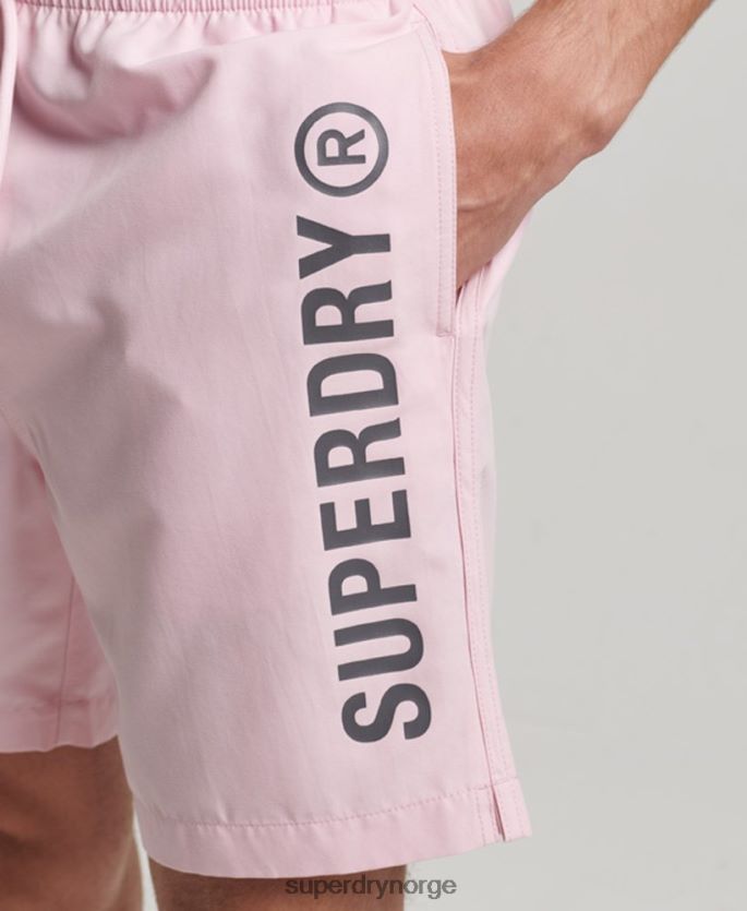 Superdry rosa klær 86P46D405 core sport 17 tommers resirkulerte badeshorts menn