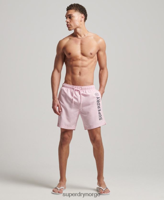Superdry rosa klær 86P46D405 core sport 17 tommers resirkulerte badeshorts menn