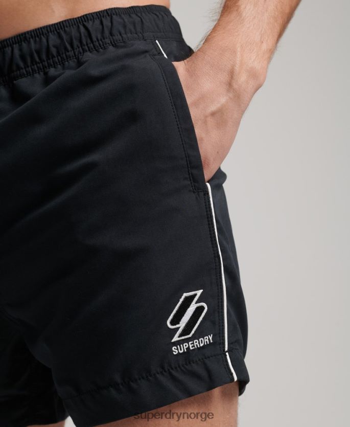 Superdry svart klær 86P46D420 tri-serien badeshorts menn