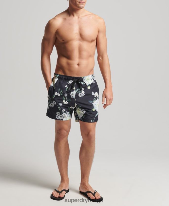 Superdry svart klær 86P46D423 studios resirkulerte badeshorts menn