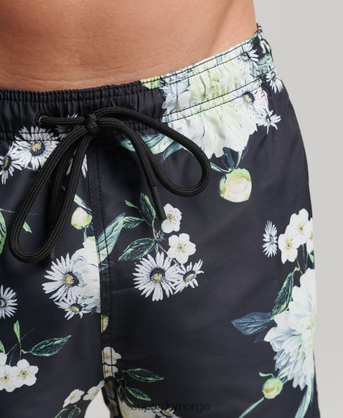 Superdry svart klær 86P46D423 studios resirkulerte badeshorts menn
