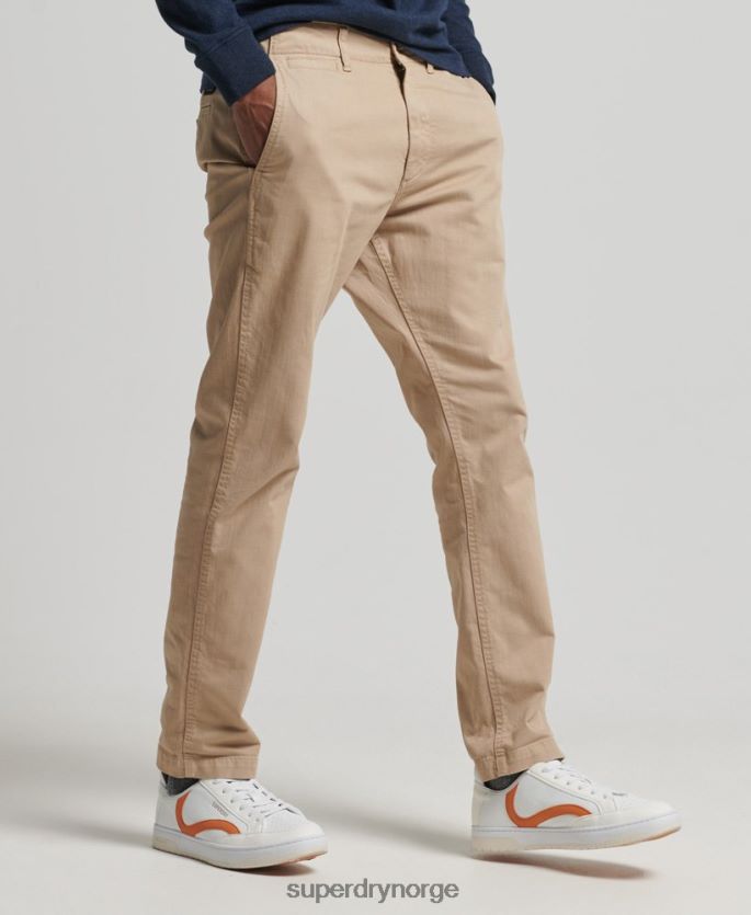 Superdry beige klær 86P46D6474 offiserer slim chino bukser menn