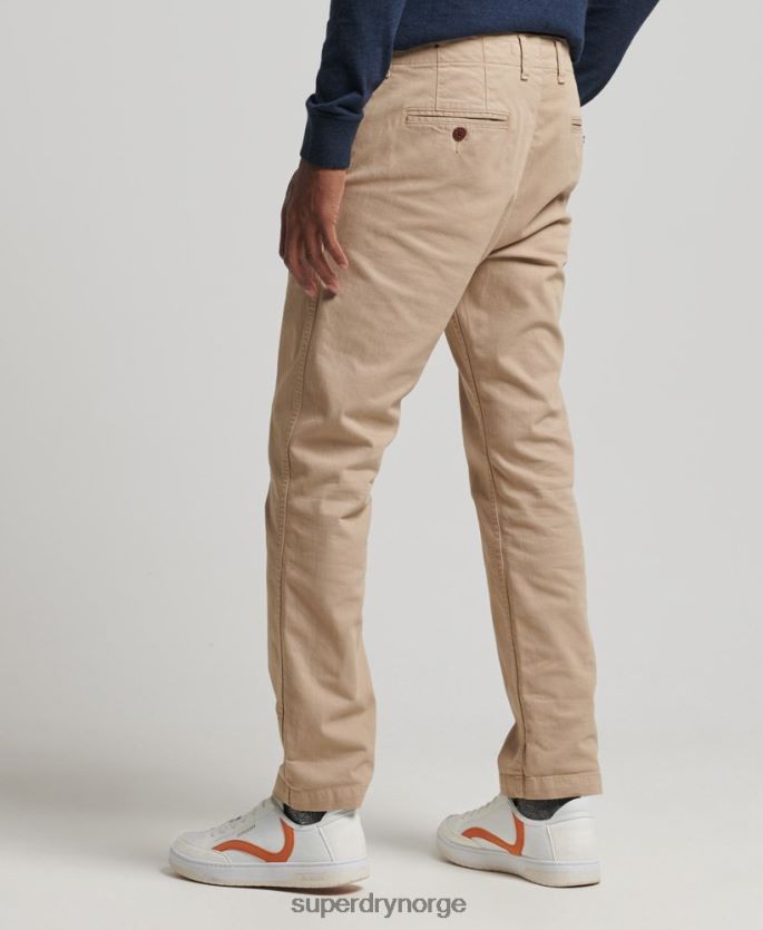 Superdry beige klær 86P46D6474 offiserer slim chino bukser menn