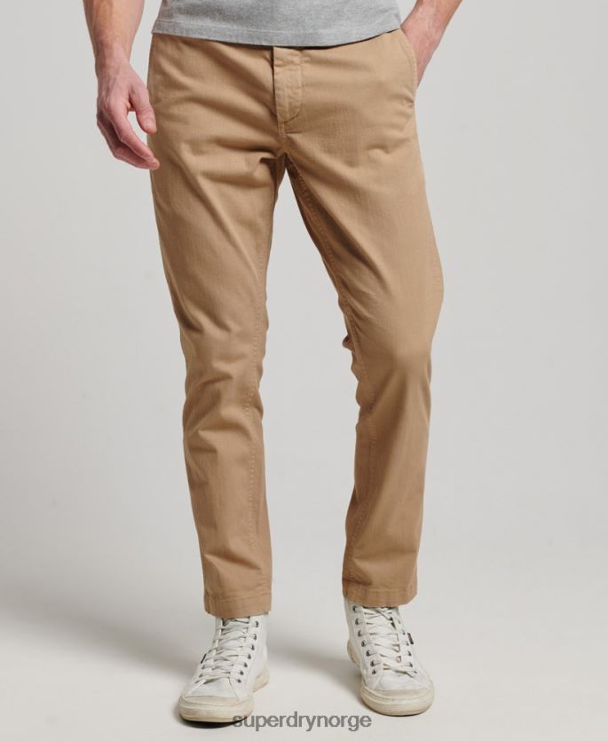 Superdry beige klær 86P46D91 offiserer slim chino bukser menn