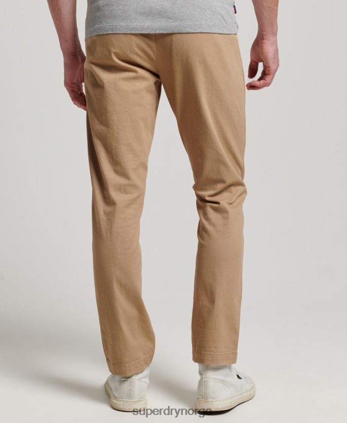 Superdry beige klær 86P46D91 offiserer slim chino bukser menn