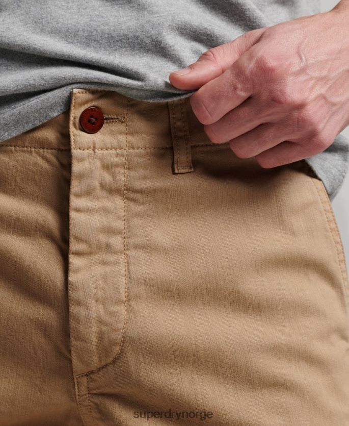 Superdry beige klær 86P46D91 offiserer slim chino bukser menn