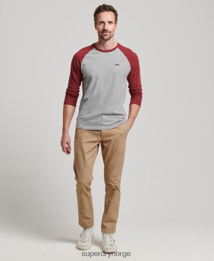 Superdry beige klær 86P46D91 offiserer slim chino bukser menn