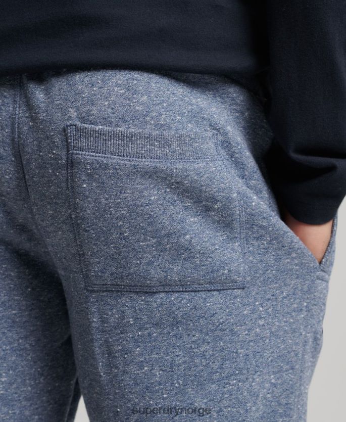 Superdry blå klær 86P46D6380 vintage logobroderte joggebukser i økologisk bomull menn
