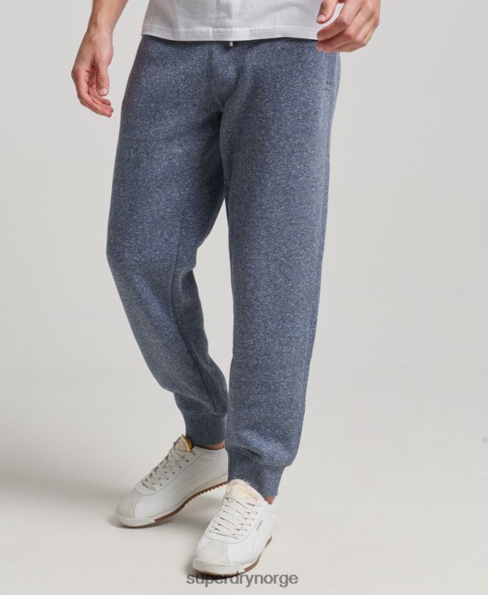 Superdry blå klær 86P46D6484 vintage logobroderte joggebukser menn