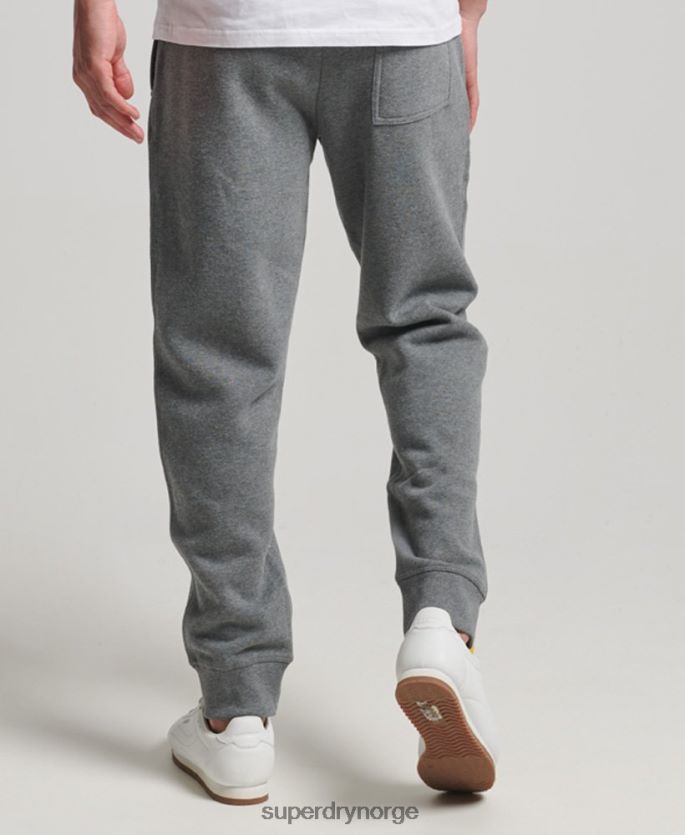 Superdry grå klær 86P46D6483 vintage logobroderte joggebukser menn