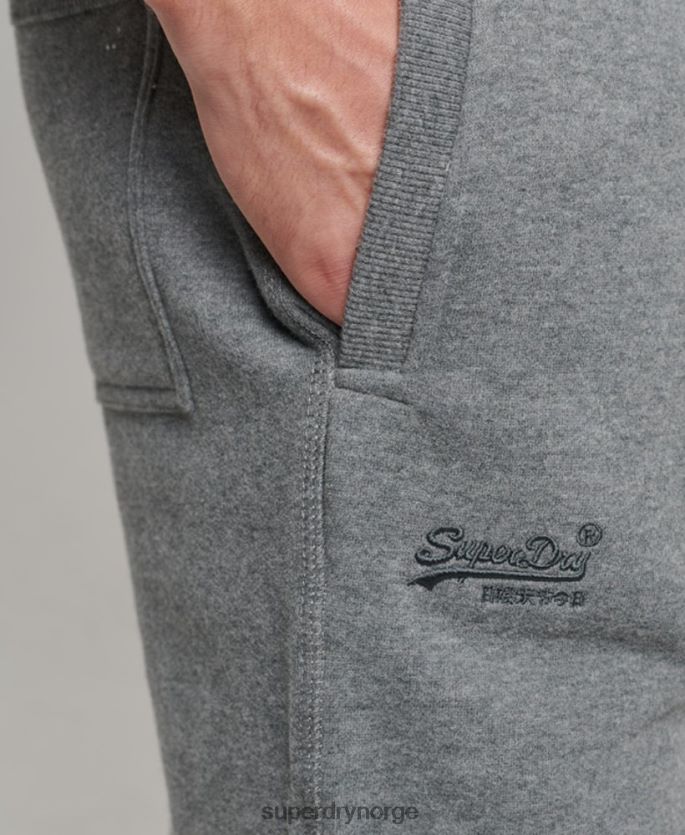 Superdry grå klær 86P46D6483 vintage logobroderte joggebukser menn