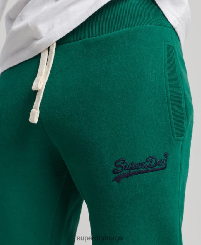Superdry grønn klær 86P46D6385 vintage logo kollegiale joggere menn