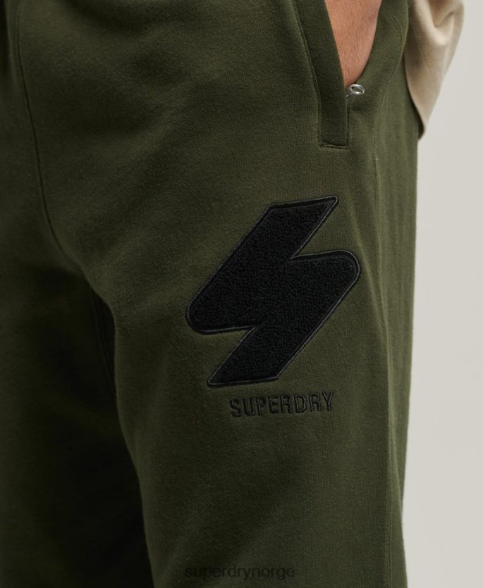 Superdry grønn klær 86P46D6427 kode klassiske chenille joggere menn