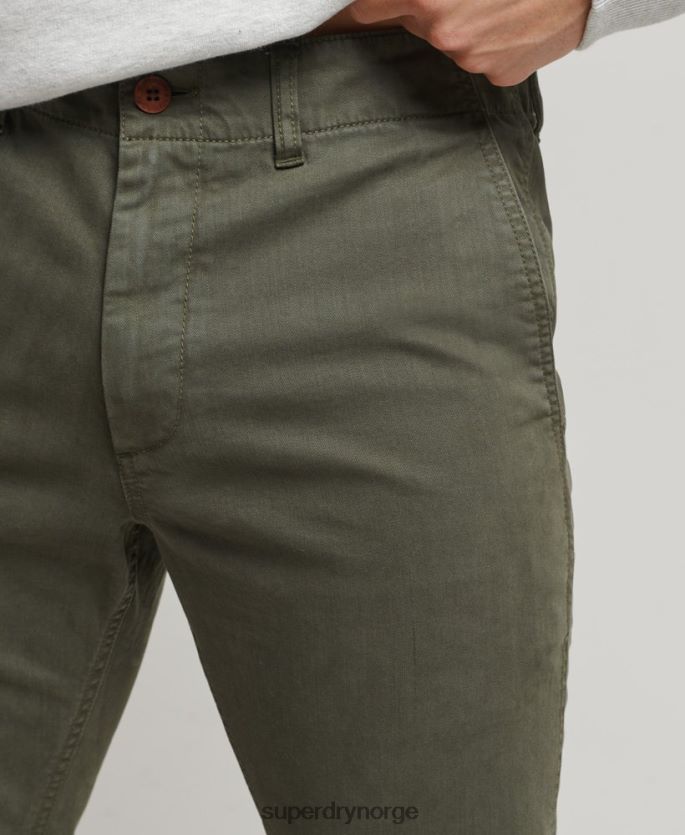 Superdry grønn klær 86P46D6464 offiserer slim chino bukser menn