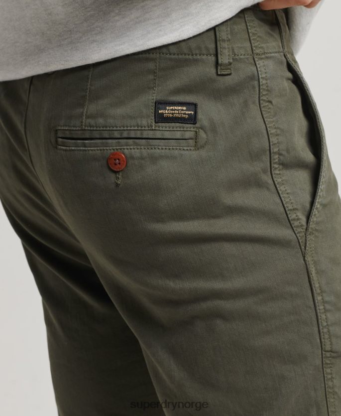 Superdry grønn klær 86P46D6464 offiserer slim chino bukser menn
