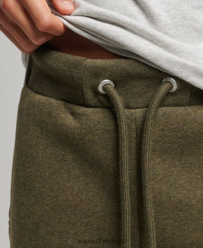 Superdry kaki klær 86P46D6372 vintage logobroderte joggebukser i økologisk bomull menn