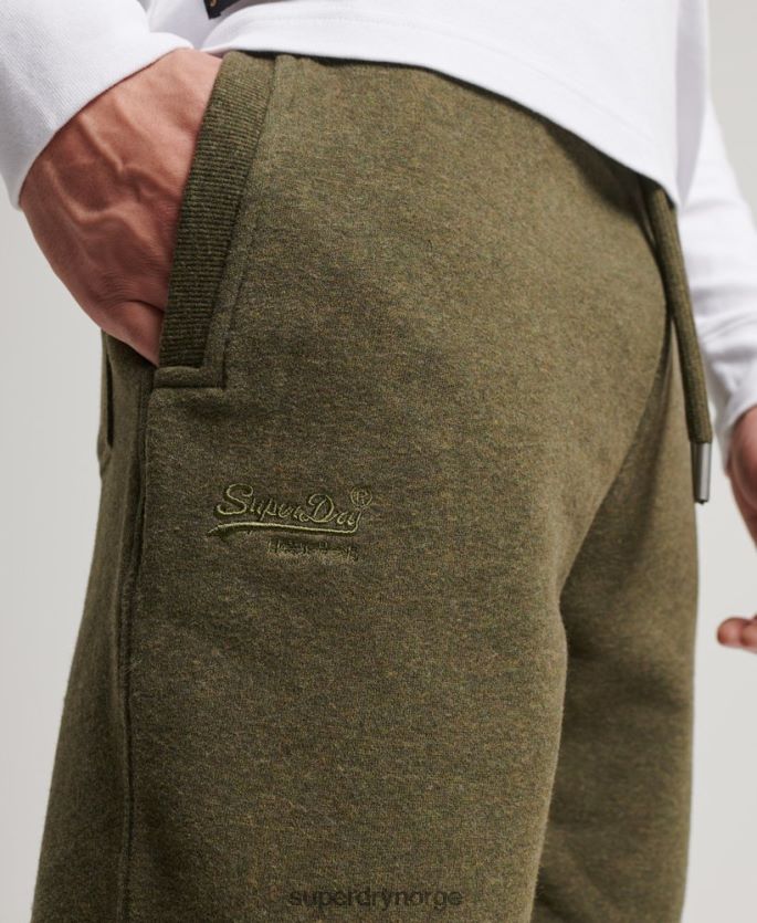 Superdry kaki klær 86P46D6468 vintage logobroderte joggebukser menn