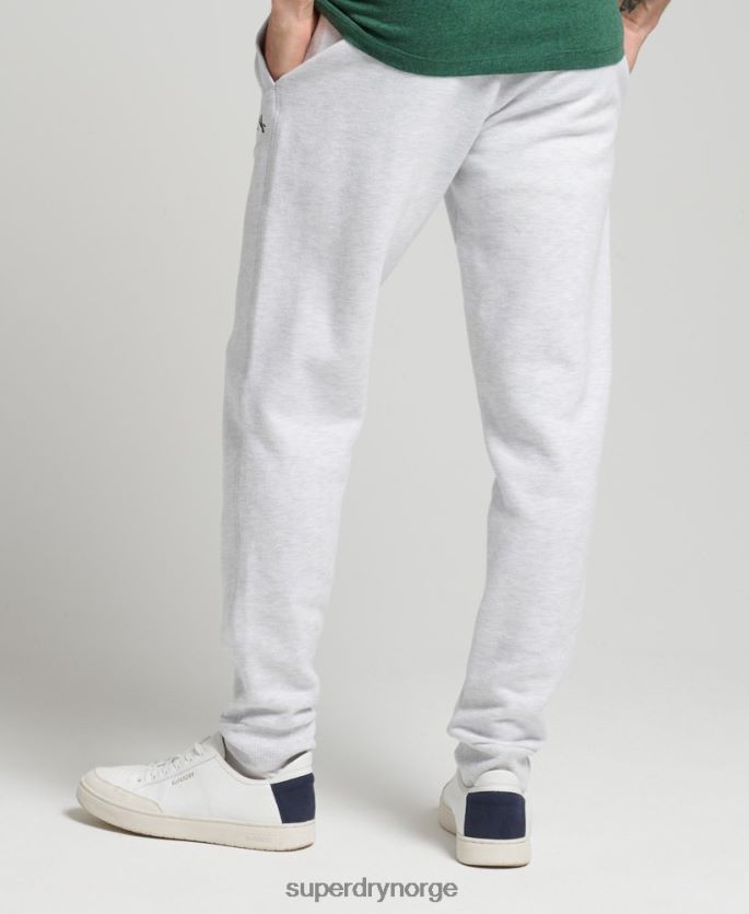 Superdry lysegrå klær 86P46D6422 klassiske joggebukser med kjernelogo menn