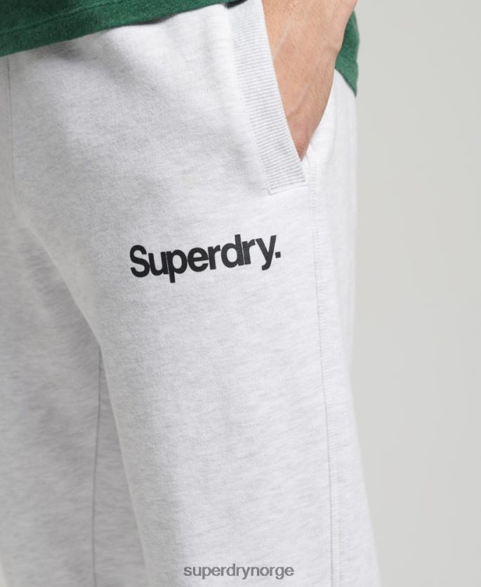 Superdry lysegrå klær 86P46D6422 klassiske joggebukser med kjernelogo menn