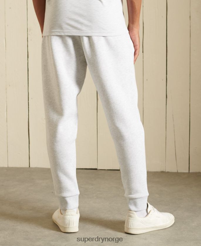 Superdry lysegrå klær 86P46D6445 core logo børstet joggebukse menn