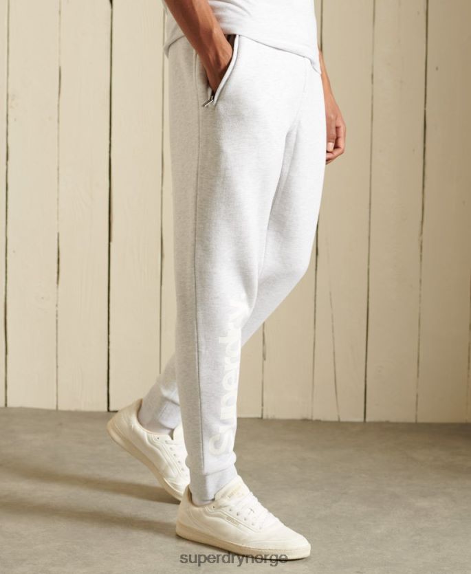 Superdry lysegrå klær 86P46D6445 core logo børstet joggebukse menn