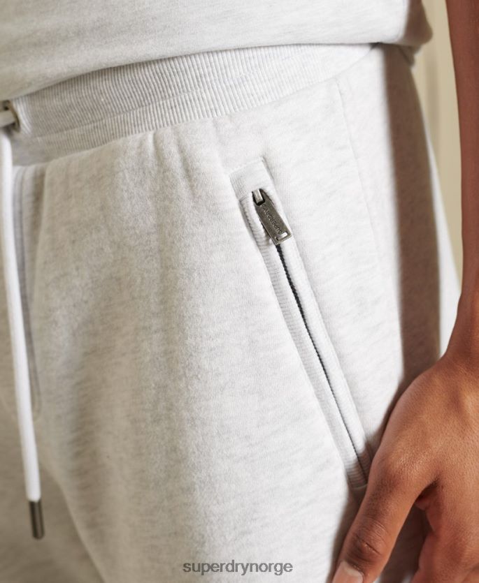 Superdry lysegrå klær 86P46D6445 core logo børstet joggebukse menn