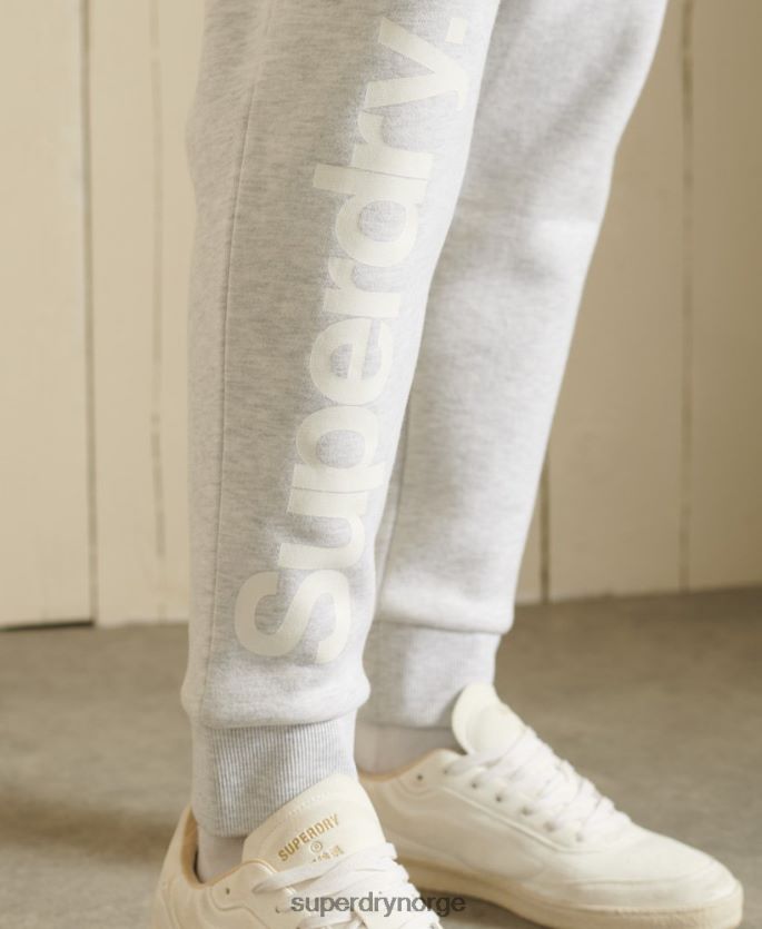Superdry lysegrå klær 86P46D6445 core logo børstet joggebukse menn