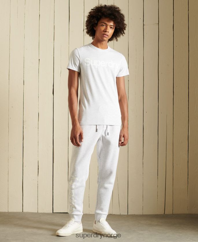 Superdry lysegrå klær 86P46D6445 core logo børstet joggebukse menn