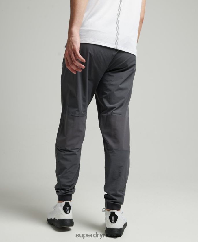 Superdry mørk grå klær 86P46D5402 stretch vevde joggebukser menn