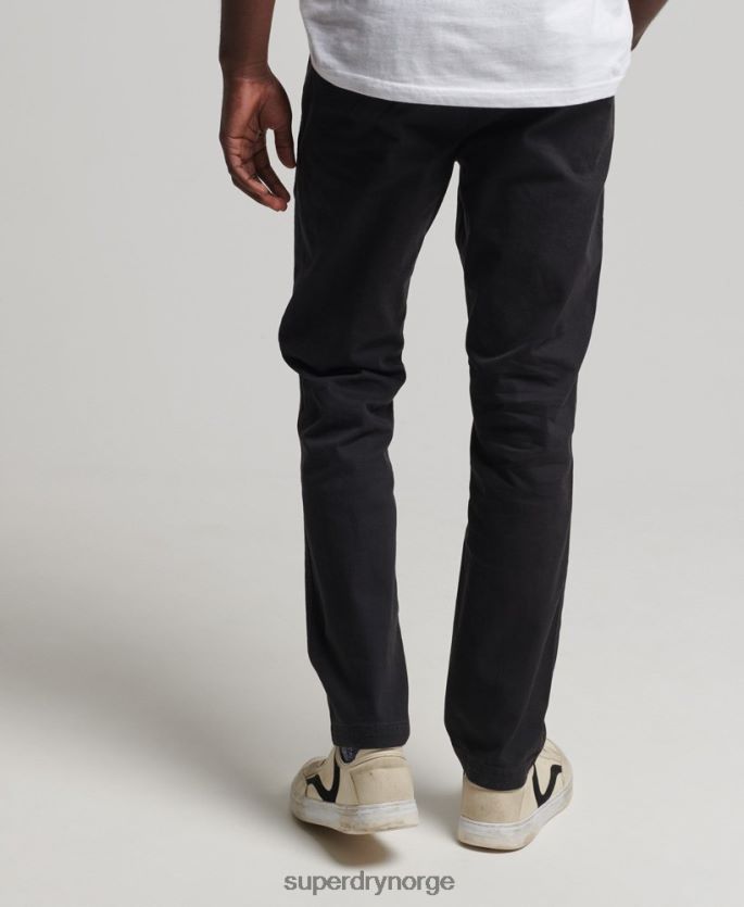 Superdry mørk grå klær 86P46D6488 offiserer slim chino bukser menn