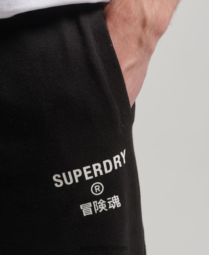 Superdry svart klær 86P46D6377 kode kjernesport joggere menn