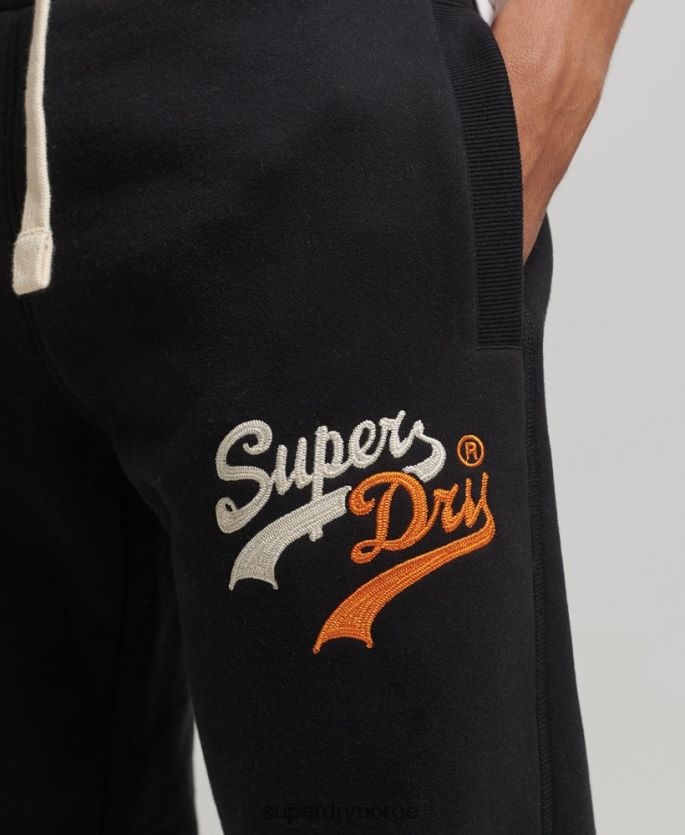 Superdry svart klær 86P46D6425 vintage logo interesse joggere menn