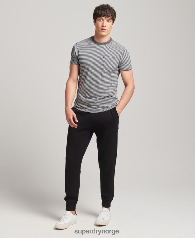 Superdry svart klær 86P46D6480 organisk bomull studios essensielle joggere menn
