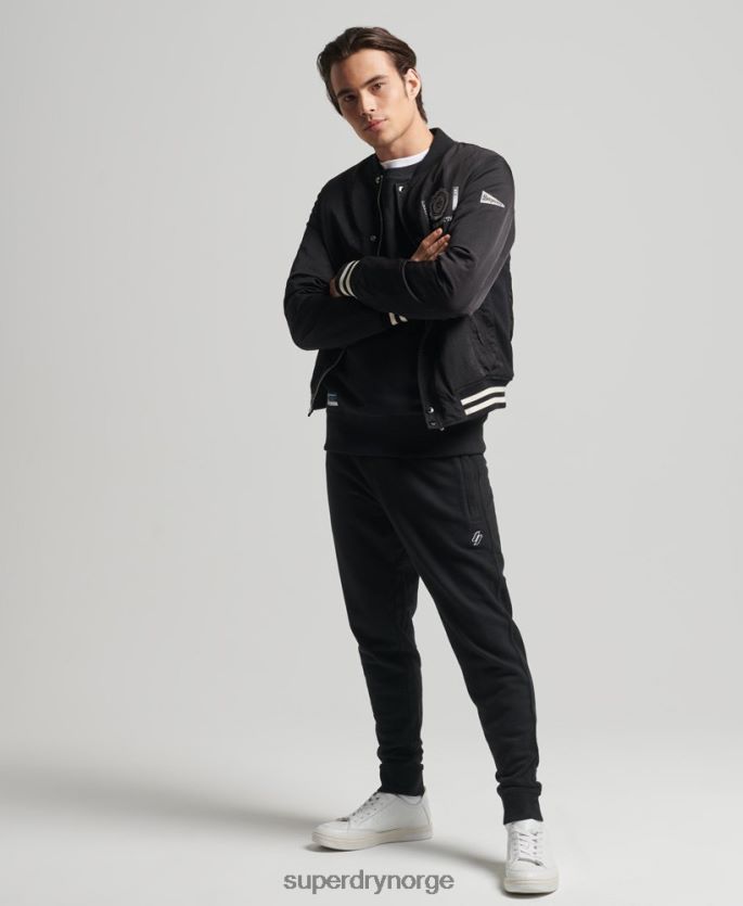 Superdry svart klær 86P46D6486 essensielle joggebukser i økologisk bomull menn