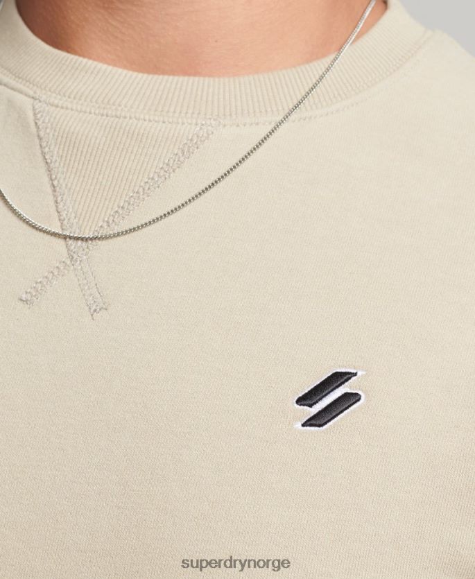 Superdry beige klær 86P46D5123 kode genser i økologisk bomull menn