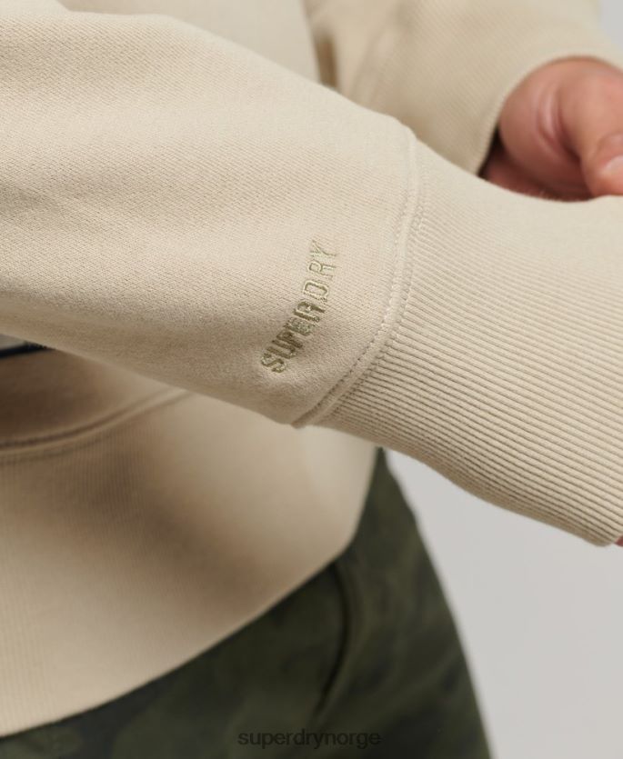 Superdry beige klær 86P46D5123 kode genser i økologisk bomull menn