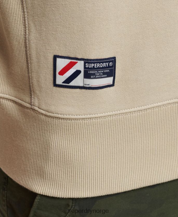 Superdry beige klær 86P46D5123 kode genser i økologisk bomull menn