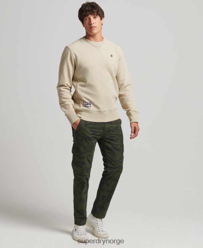 Superdry beige klær 86P46D5123 kode genser i økologisk bomull menn