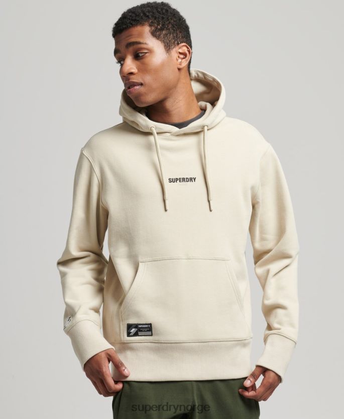 Superdry beige klær 86P46D5997 micro logo hettegenser menn