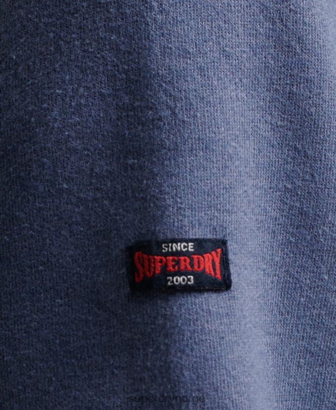 Superdry blå klær 86P46D500 vintage logo marl hettegenser menn