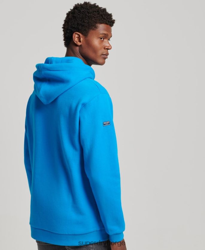 Superdry blå klær 86P46D5100 hettegenser med brodert tonal kjernelogo menn